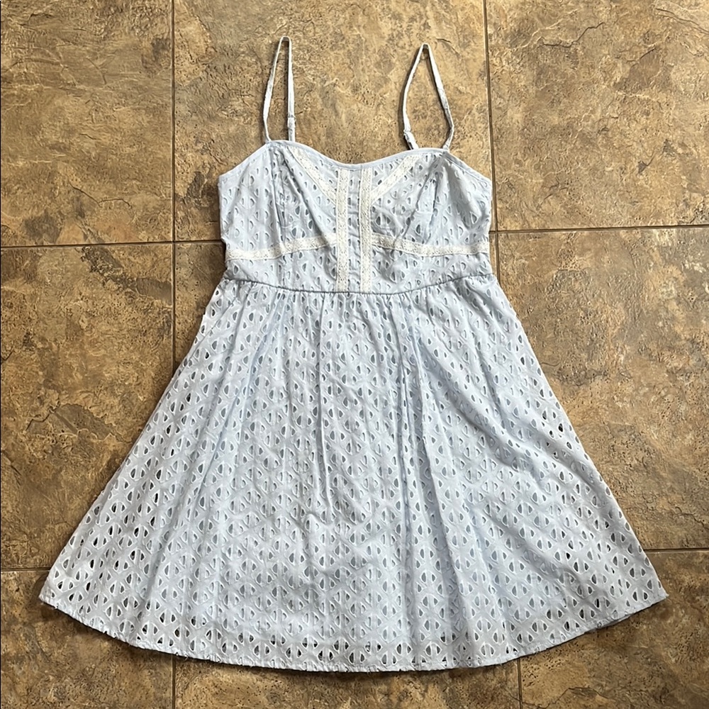 NWOT H&M Light Blue Eyelet Sundress